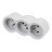 Fiche multiprise - 3 x 2P+T - Frontale - Blanc / Gris - Legrand 049433