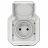 Prise de courant - 2P+T - Blanc - Saillie - Legrand Plexo 069781L
