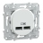 Chargeur USB - Type A+A - 10.5W - Blanc - Schneider Electric S320407