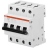 Disjoncteur 4 p�les - ABB S204M - 63A - Courbe C - Bornes � vis - 15kA - ABB 2CDS274001R0634