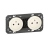 Prise de courant - 2 x 2P+T - Pr�-cabl�e - Blanc - Legrand Dooxie 600332