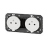 Prise de courant - 2 x 2P+T - Pr�-cabl�e - Blanc - Legrand Dooxie 600332