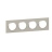 Plaque Legrand Dooxie - 4 postes - Plume - Legrand 600824