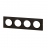 Plaque Legrand Dooxie - 4 postes - Noir velour - Legrand 600864
