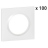 Plaque Legrand Dooxie - 1 poste - Blanc - Lot de 100 - Legrand 600941