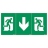 Pictogramme autocollant universel - Signalisation d'�vacuation - 109 x 217 mm - URA 956970