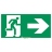 Pictogramme autocollant signalisation d'�vacuation - Fl�che vers la droite - 100 x 200 mm - URA 956661