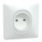 Prise de courant - 2P - A griffes - Complet - Blanc - Schneider Electric S321033