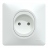 Prise de courant - 2P - A griffes - Complet - Blanc - Schneider Electric S321033