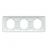 Plaque de finition - Ovalis - 3 Postes - Horizontale - 71 mm - Blanc argent chrom� - Schneider Electric S320706F