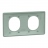 Plaque de finition - Ovalis - 2 Postes - Horizontale - 71 mm - Sauge - Schneider Electric S320704A