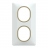Plaque de finition - Ovalis - 2 Postes - Verticale - 71 mm - Blanc laiton - Schneider Electric S320724D