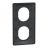 Plaque de finition - Ovalis - 2 Postes - Verticale - 71 mm - Anthracite laiton - Schneider Electric S340724E
