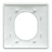 Plaque de finition - Ovalis - 1 Poste - Blanc argent chrom� - Schneider Electric S320702F