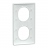 Plaque de finition - Ovalis - 2 Postes - Verticale - 71 mm - Blanc argent chrom� - Schneider Electric S320724F