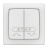 Bouton poussoir - Double - Pour volets roulants - Complet - Blanc - Legrand 086010L