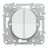 Va et vient + bouton poussoir - Fixation par vis - Blanc - Schneider Electric S320285
