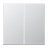 Enjoliveur - Double touche - LS - Aluminium - Jung AL2995