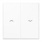 Enjoliveur - Double - Pour Inter ou BP volets roulants / Store - LS - Blanc - Jung LS995PWW