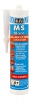 Mastic silicone �tanch�it� sanitaire Geb MS - Cartouche de 280 ml - Blanc