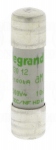 Fusible cartouche cylindrique - 10 x 38 mm - 12 Amp�res