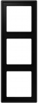 Cadre - 3 Postes - LS - Noir Mat - Jung Ls990 LS983SWM