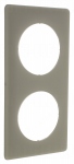 Plaque Legrand C�liane 2 postes Gr�s
