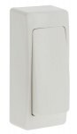 Bouton poussoir saillie �troit complet blanc