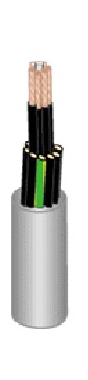 Cable Souple H05VV5-F - 2x1 mm - Gris - Au mtre