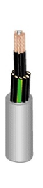 Cable Souple H05VV5-F - 4G0.75 mm� - Gris - Au m�tre