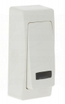 Bouton poussoir � voyant saillie �troit complet blanc