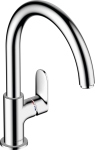 Mitigeur �vier - 210 VERNIS BLEND - M35 - Rond - Bec orientable - Chrom� - Hansgrohe 71870000