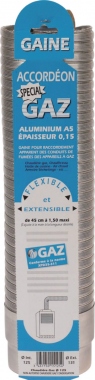Gaine accord�on - Gaz - Longueur 1.50 m�tre - Diam�tre 83 / 89 mm - Ten 015083