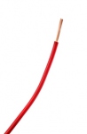 Fil Souple - H05-VK - 1 x 0.5 mm - Rouge - Couronne de 100 Mtres